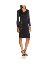 Gina Bacconi Patterned Lace Panel Black Fitted Dress New size 12 RRP £190