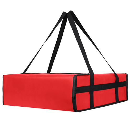Pizza Delivery Bags, 20" X 20" X 6", Hot Food Carrier for Doordash, Red, 1-Pack - Picture 9 of 11