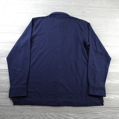 NEW James Bark Button Down Shirt Men's XL Pique Long Sleeve Dress Navy Shirt NWT - Picture 6 of 9