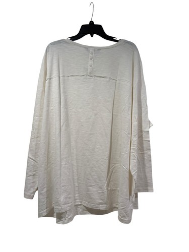 Ulla Popken Tunic Top Womens Plus Sz 28/30 White T Shirt Tunic Long Sleeve New - Picture 8 of 12