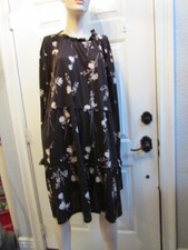 NEW Lula Roe ANNABELE black floral MIDI Dress Sz 2XL