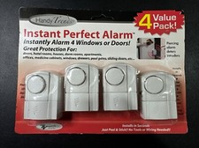 Door Window Alarm - 90 dB, 4 Pack Peel Stick - Batteries Included - Handy Trends
