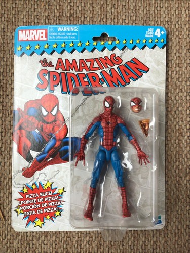 Marvel Legends Retro Spider-Man mit Pizzascheibe Amazing Spiderman 6" NEU