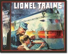 Lionel Eisenbahn USA Nostalgie 1935 Vintage Lok Metall Deko Schild