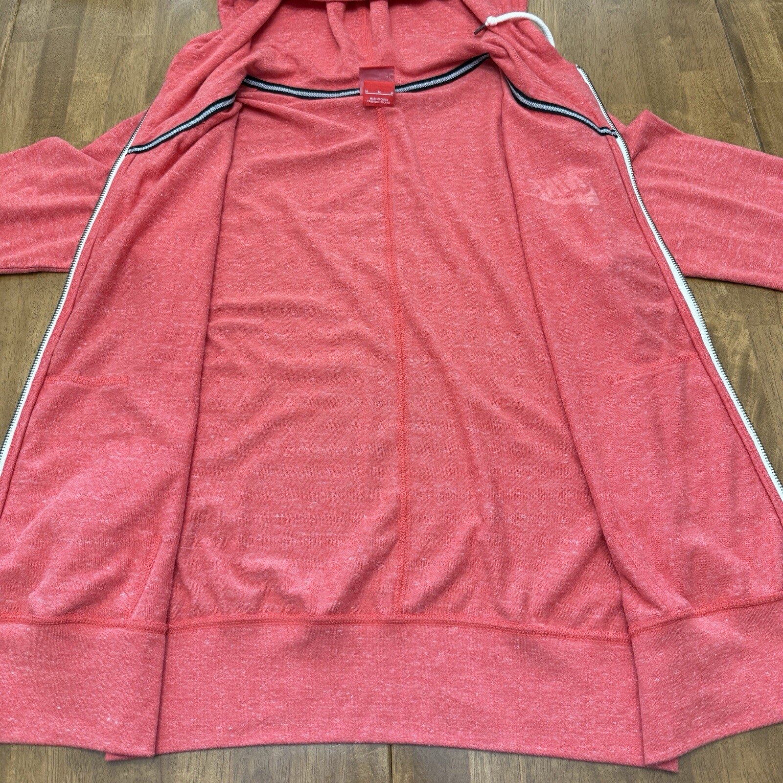 SACAI X NIKE Nike felpa con cappuccio giacca donna arancione media full zip organica athleisure logo tasca