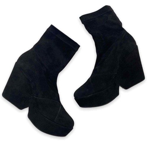 ROBERT CLERGERIE black suede platform 