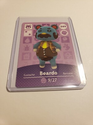 !SUPER SALE! Beardo # 249 Animal Crossing Amiibo Card AUTHENTIC Series 3 NEW!!!!