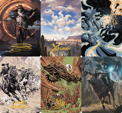 MTG Outlaws of Thunder Junction Art Series GOLD-STAMPED SIGNATURE Cards |  eBay