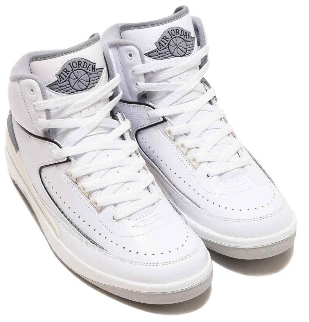 Nike Air Jordan 2 RETRO White and Cement Grey DR8884-100 US Nike Air Jordan 2 RETRO White and Cement Grey DR8884-100 US