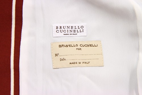 NWT$3295 Brunello Cucinelli Thick Cotton Knit Stripe Print Blazer Jacket 42 A176 - Picture 8 of 10