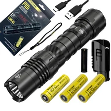 NITECORE P10i Rechargeable Flashlight 1800 Lumen w/ 2x EXTRA 2150HPi Batteries