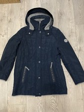 Barbara Lebek Women’s Size 12 Blue Quilted Jacket Coat