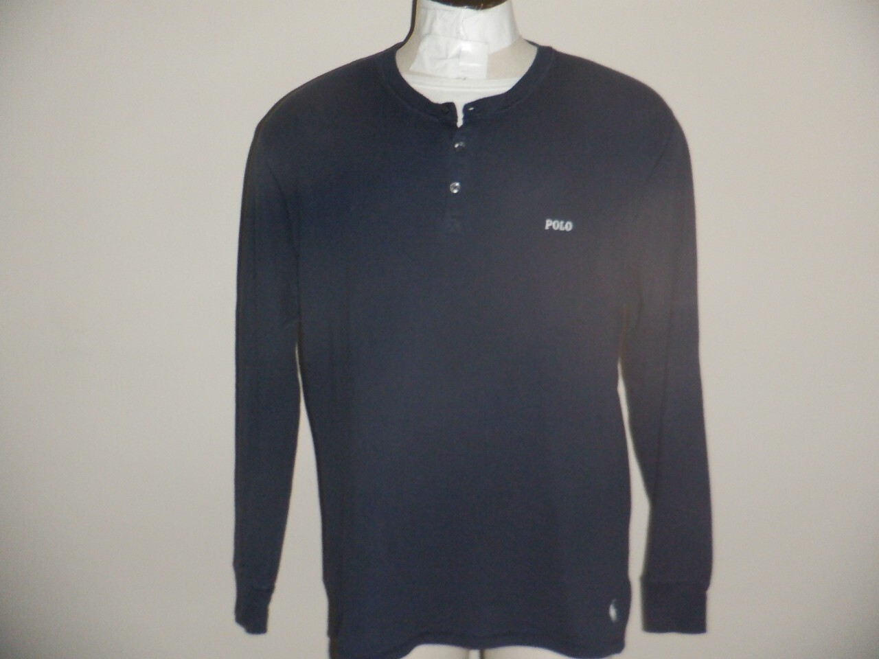 Pigiama Uomo POLO RALPH LAUREN Tg XL Navy Termico LS Henley Camicia POLO PONY!