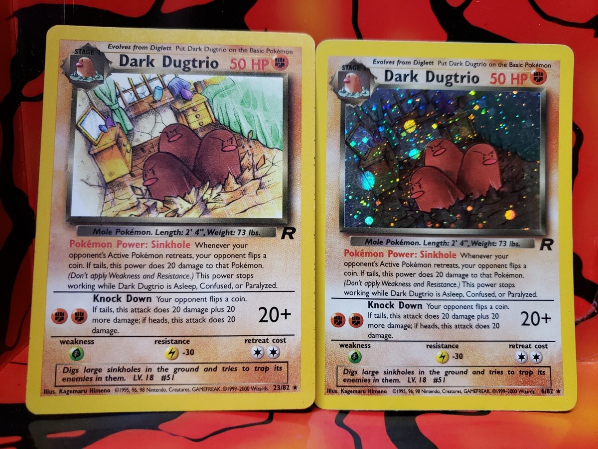 PSA5】 旧裏 わるいダグトリオ DARK DUGTRIO HOLO PSA 5 EX Dunkles