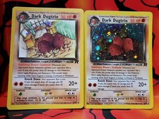 Dark Dugtrio-Holo Rare-WOTC 6/82 Team Rocket Pokemon Card-& Non Holo VF++