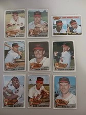 Lot of 9 1965 Topps BALTIMORE ORIOLES  vintage cards  PAUL BLAIR ROOKIE