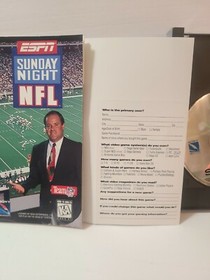 ESPN Sunday Night NFL (Sega CD, 1994) Complete CIB Authentic Game w/ Reg Card