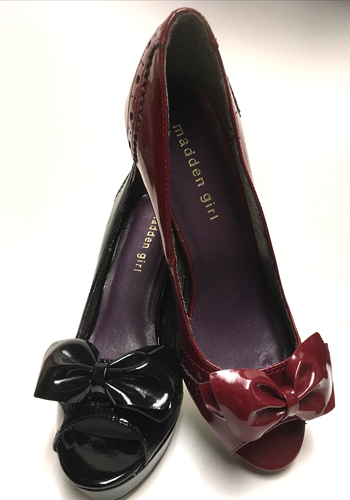 Nuevos zapatos de charol Madden Girl Limmeric para mujer de 5" de tacón alto negros o rojos - Imagen 4 de 4