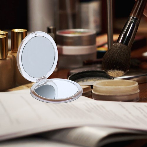 Espejo de tocador plegable compacto de viaje maquillaje pequeños espejos maquillaje mini - Imagen 10 de 12