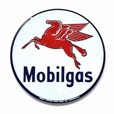 MOBILGAS Mobil Oil Corp GAS STATION Pegasus Logo Sign MAGNET Ande Rooney NEW NOS