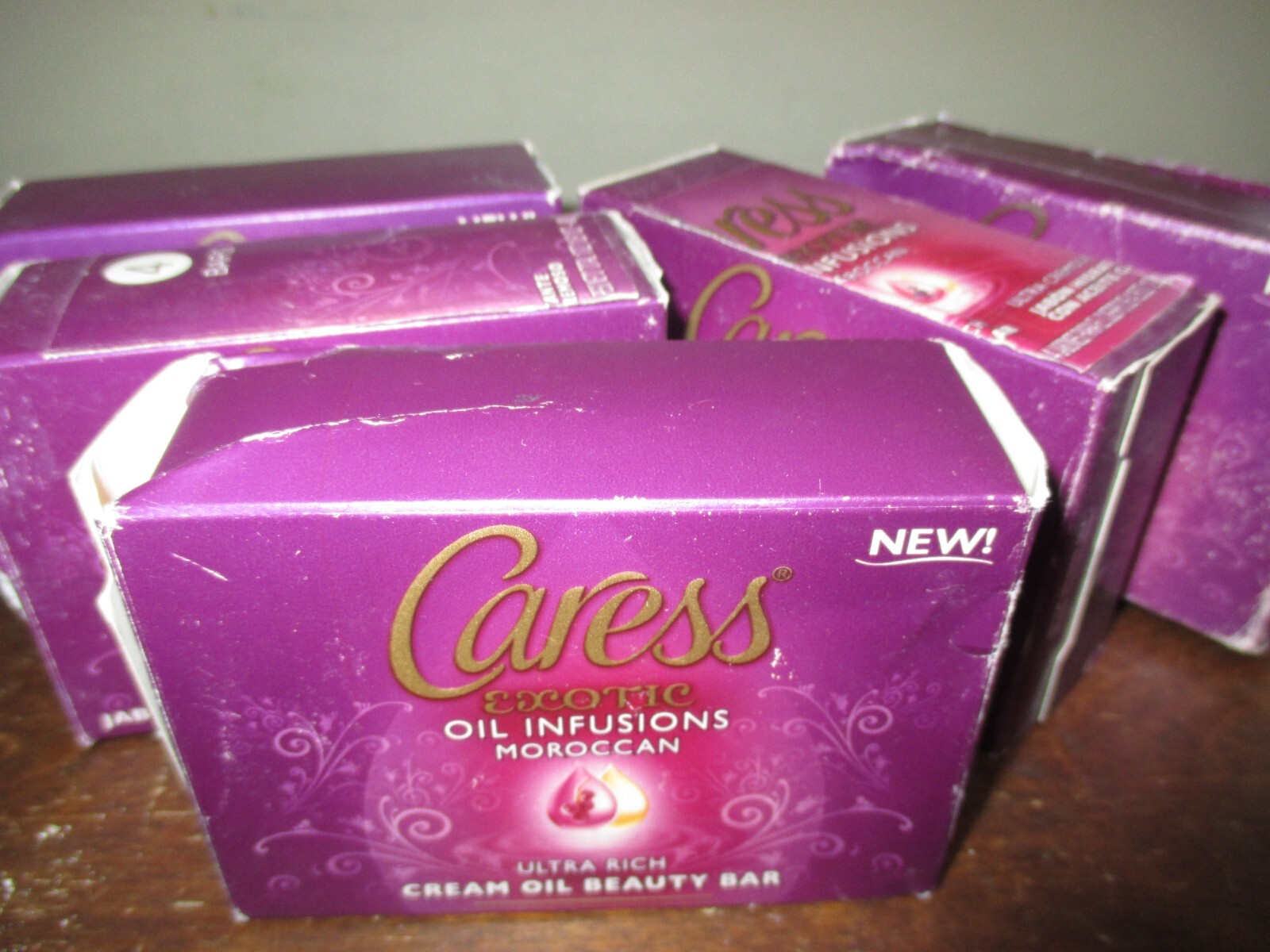 5x Old stock* Caress Exotics Oil Infusions Moroccan Soap Cream Beauty Bar
