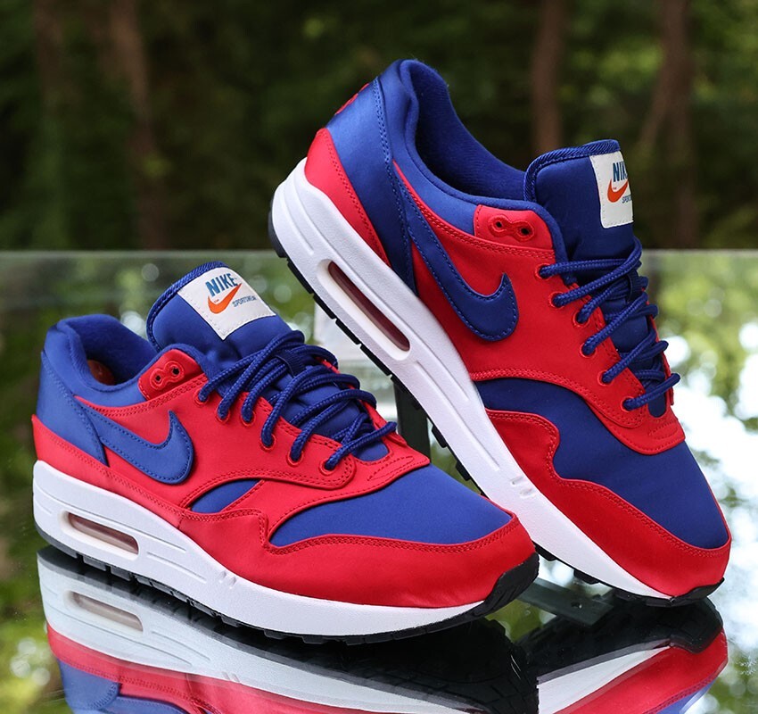 Nike Air Max 1 Satin Pack 2018 Men's Size 9 Red Blue White Custom