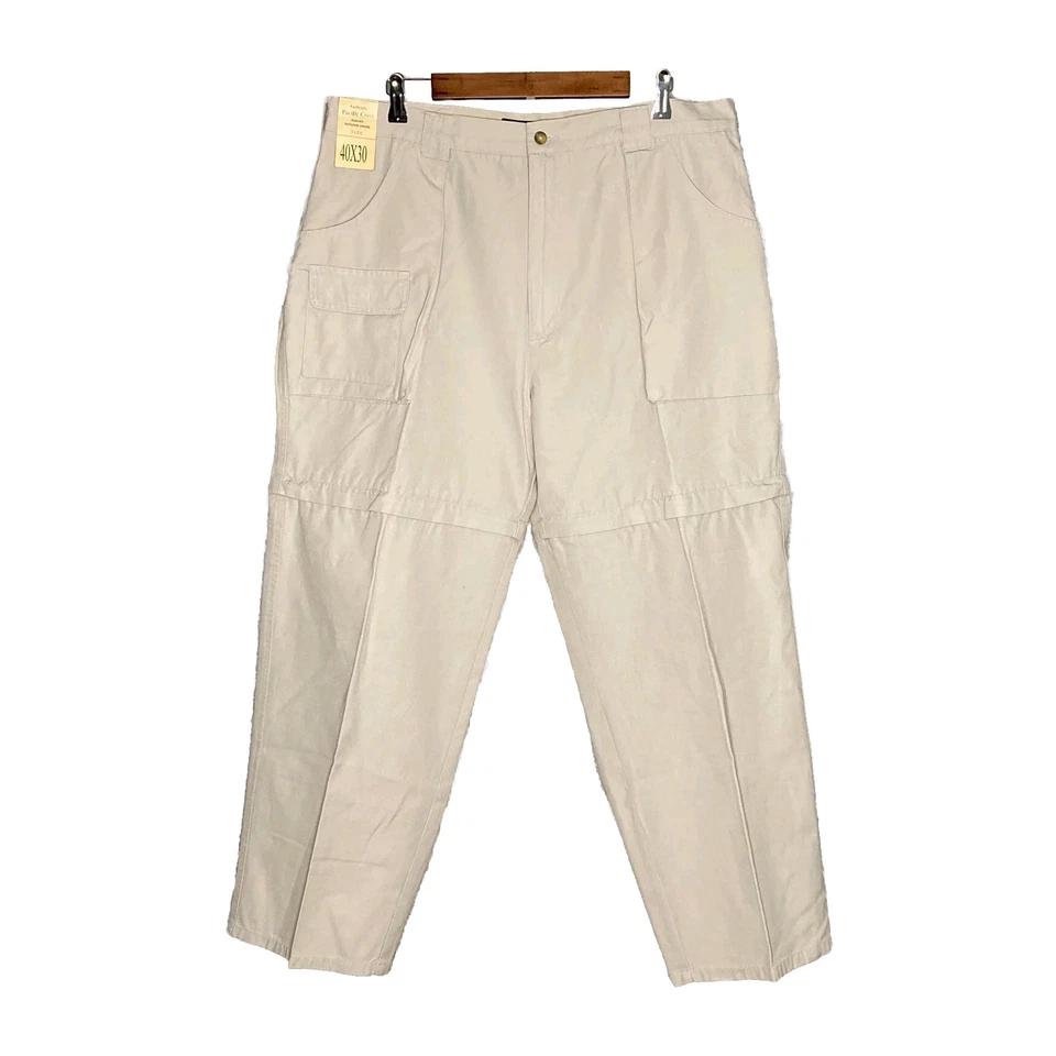 Pacific Crest Hombre Convertible Resistente Exterior Pantalones 40 x 30 Cónico Lona Sólido Foto 2 de 4