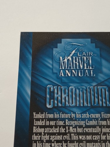BISHOP 1995 FLAIR MARVEL ANUAL CROMO #10 DE 12 - Imagen 8 de 11