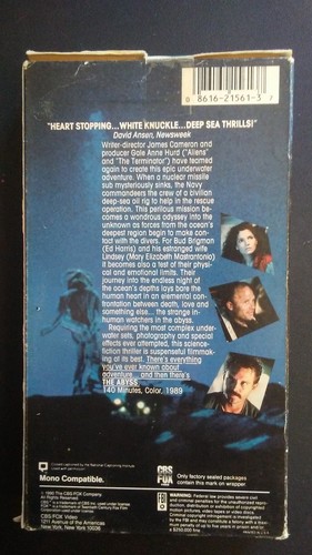 The Abyss (1989, used VHS, good condition) - Picture 2 of 3