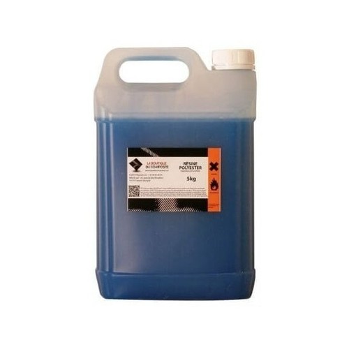 RESINE POLYESTER 5kg + 5m² de ROVING 300 + 125g catalyseur + pipette + pinceau. - Imagen 2 de 5