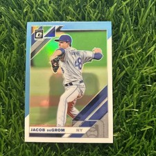 2019 Donruss Optic Carolina Blue and White #123 Jacob deGrom New York Mets C10