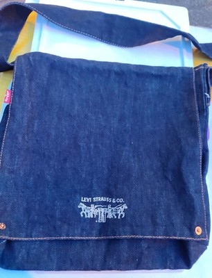 LEVI'S DAMEN SCHULTERTASCHE SHOULDER BAG ITALY VINTAGE JEANS SCHWARZ