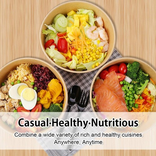 24 Oz Large Paper Bowls【No Lids】 90 Pack Disposable Soup Bowls Plastic Free P... - Picture 4 of 6