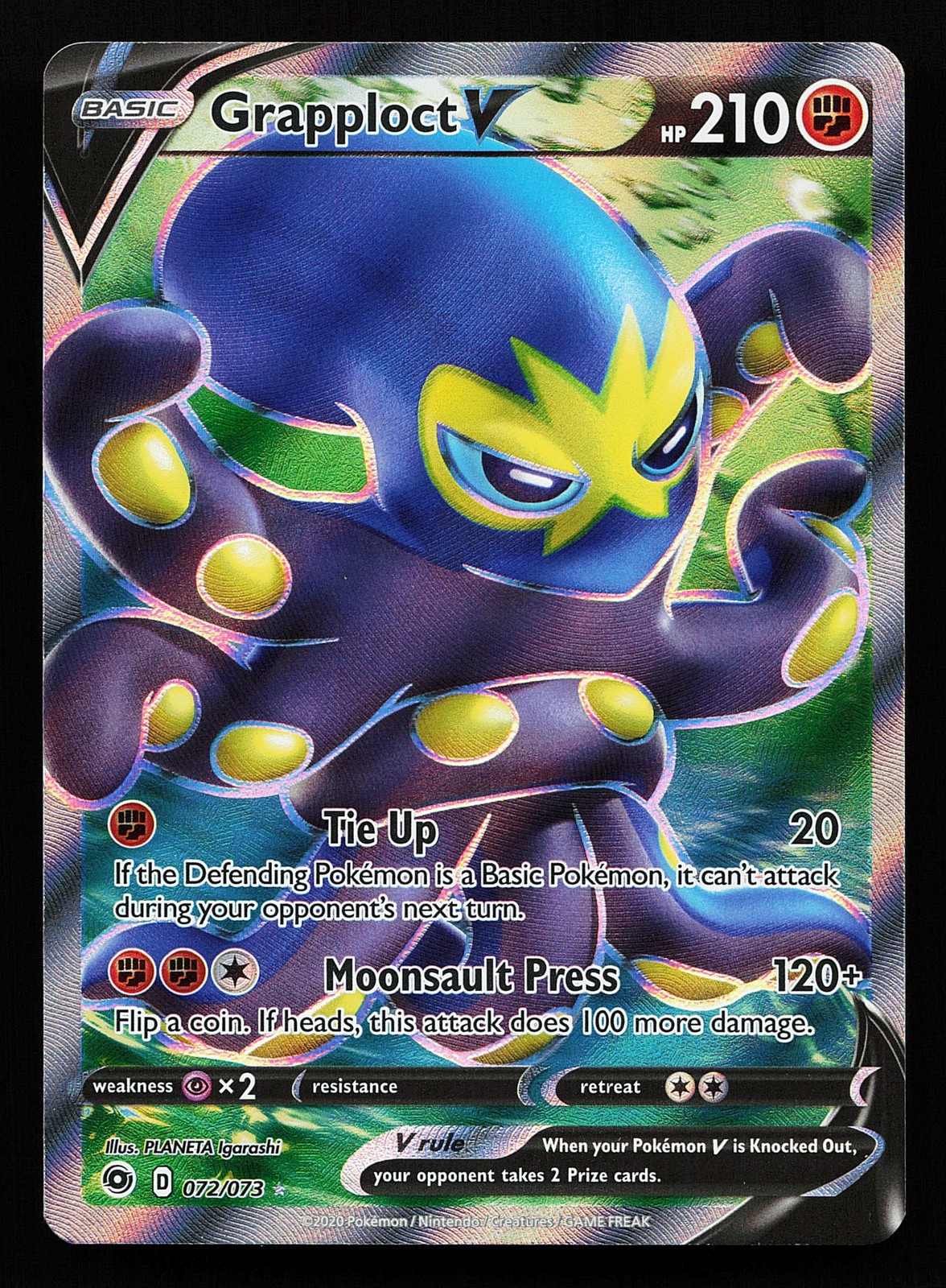 Grapploct V 72/73 Ultra Rare Champion's Path Pokémon Card