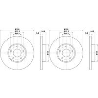 2X Hella Bremsscheiben 288Mm Vorne Passend FüR Audi 100 A4 A6 53925PRO