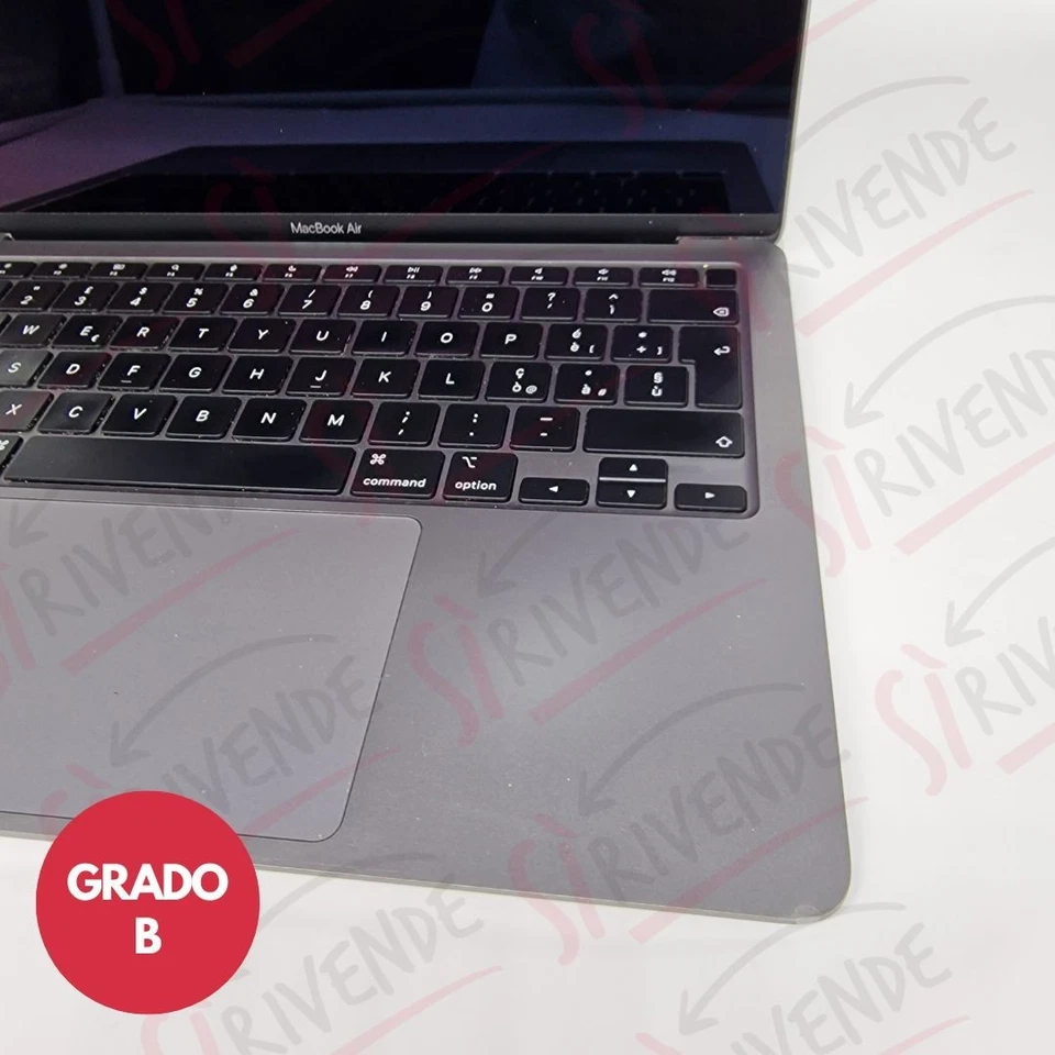 APPLE MACBOOK AIR M1 16GB RAM GRIGIO BATTERIA 87%. DEVICE VERIFICATO DI GRADO B - Immagine 3 di 4