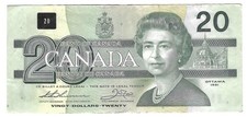 Canada 20 Dollars 1991 VF  EIS  Thiessen/Crow