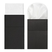 Prefolded Pocket Squares for Men Solid Color Pre-Folded Mens Handkerchief Suit P
