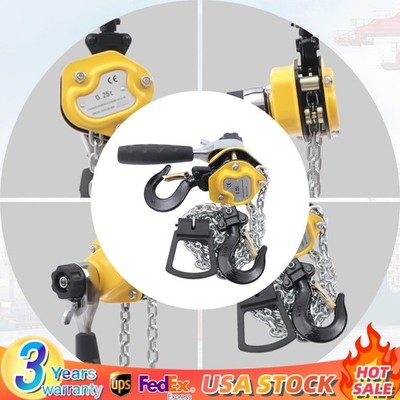 1/4 Ton Mini Lever Block Chain Hoist Ratchet Type Come Along Puller 5 FT Lift