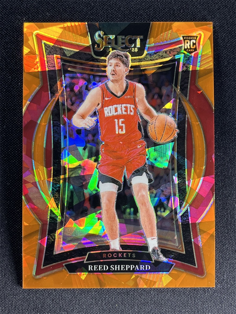 2024-25 Panini Select Reed Sheppard #68 Concourse RC Orange Cracked Ice /275