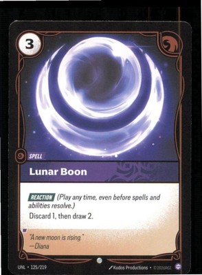 Lunar Boon 125/219 Common Unleashed Riftbound Near Mint