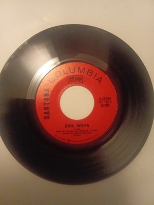 Santana Evil Ways / Waiting 45 RPM Vinyl Record Columbia 4-45069 1969 R95