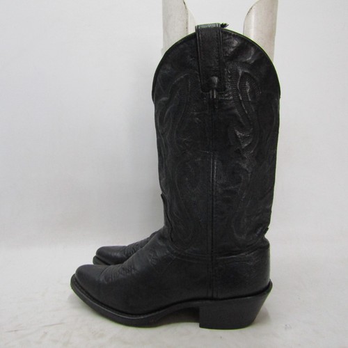 Damen-Cowboy-Westernstiefel Größe 8 M schwarz Leder
