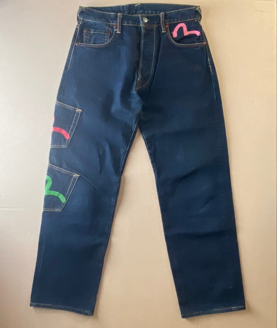 !! ︎ [Super Good Condition] EVISU Many Pockets 30 inches image 3