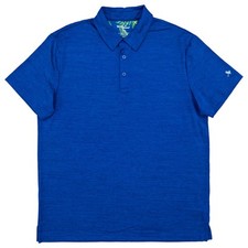 Birdie Bound Mens Blue Heather Short Sleeve Golf Polo Shirt