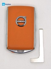 Single Used Oem Volvo Orange Leather Smart Key Car Remote Uncut Ygohuf8423ms