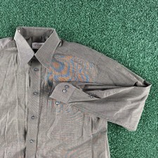 Eton Men's Long Sleeve Button Dress Shirt Size Large Brown