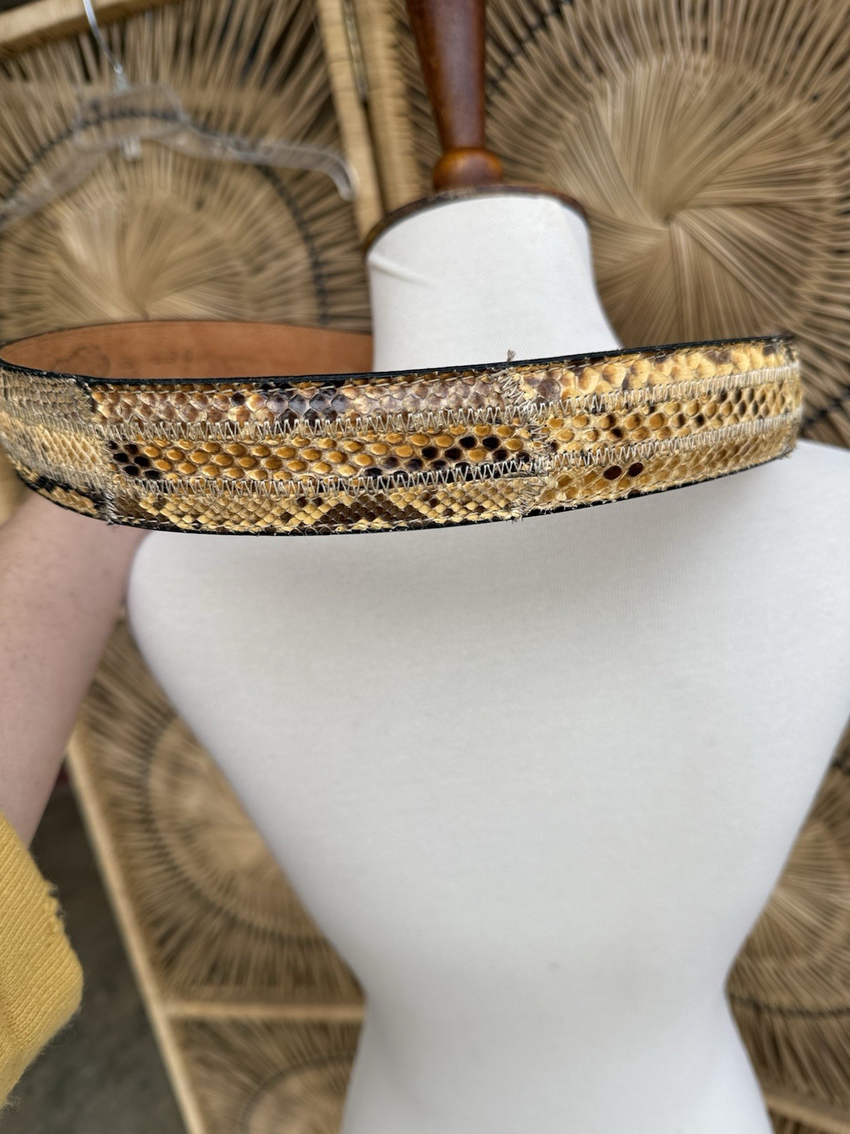Nocona Genuine Snakeskin Python Leather Belt Size… - image 5