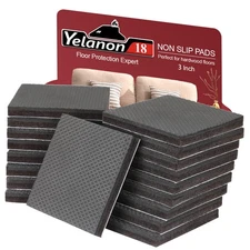Non-Slip Furniture Pads 18pcs 3 Grippers for Hardwood Floors