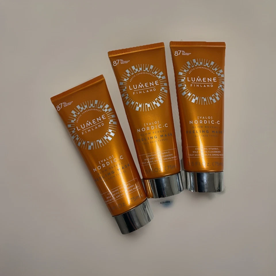 Lote de 3 mascarillas exfoliantes Lumene Nordic-C Glow Reveal 2,5 fl oz cada una, como en la foto. Foto 3 de 4